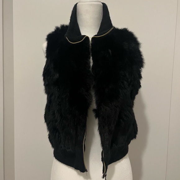 VINTAGE - BLACK FOX FUR VEST - Picture 7 of 7